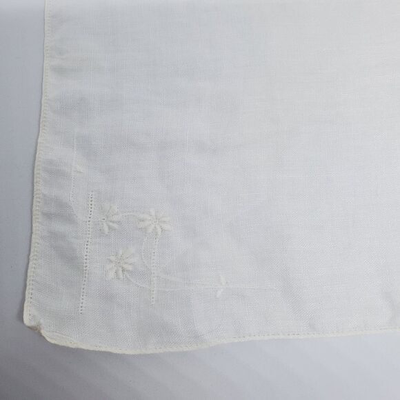 Vintage White Handkerchief  - Picture 2 of 6